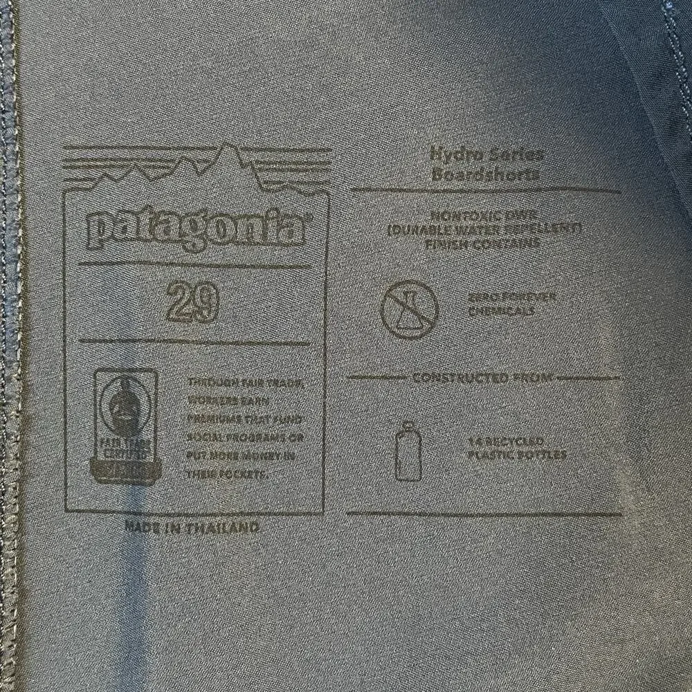 NEW Patagonia Hydropeak Boardshorts Mens 29 19inch Gerry Patch Tidepool Blue $85